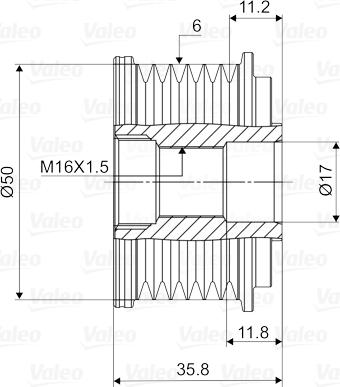 Valeo 588019 - Remskiva, generator xdelar.se