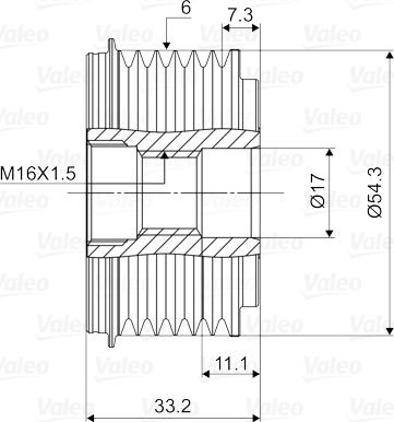 Valeo 588015 - Remskiva, generator xdelar.se