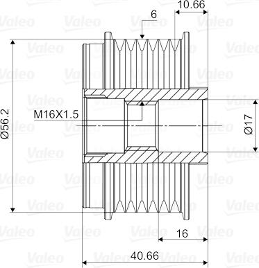 Valeo 588010 - Remskiva, generator xdelar.se