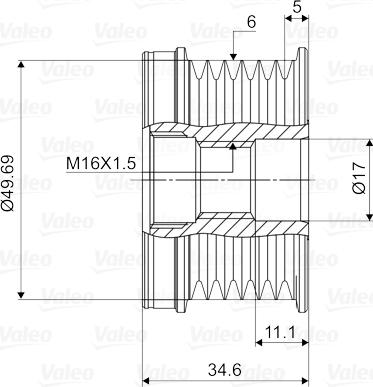 Valeo 588018 - Remskiva, generator xdelar.se