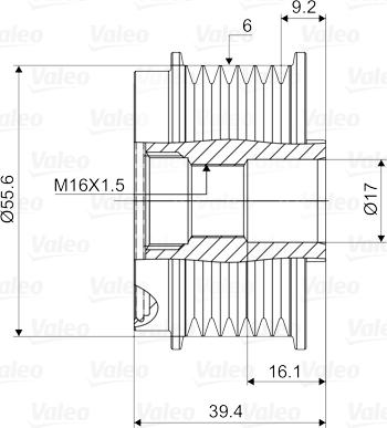 Valeo 588013 - Remskiva, generator xdelar.se