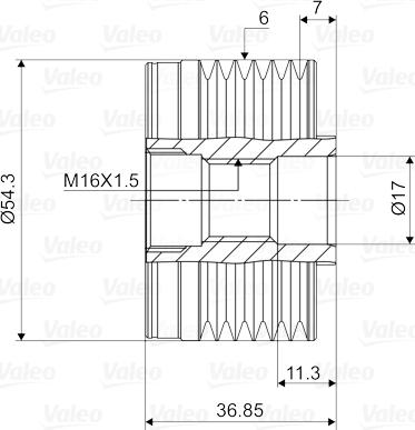 Valeo 588017 - Remskiva, generator xdelar.se