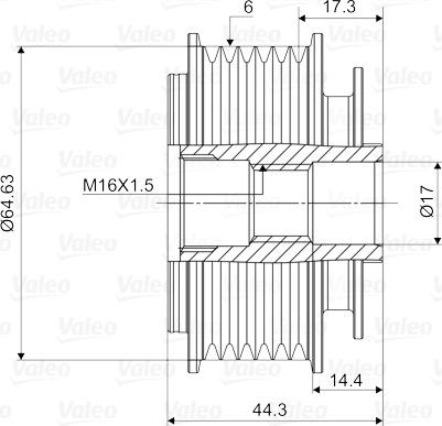 Valeo 588084 - Remskiva, generator xdelar.se