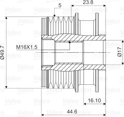 Valeo 588085 - Remskiva, generator xdelar.se