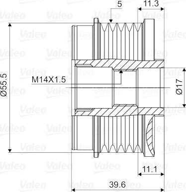 Valeo 588086 - Remskiva, generator xdelar.se