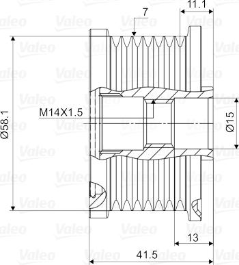 Valeo 588082 - Remskiva, generator xdelar.se