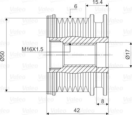 Valeo 588039 - Remskiva, generator xdelar.se