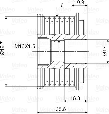 Valeo 588030 - Remskiva, generator xdelar.se