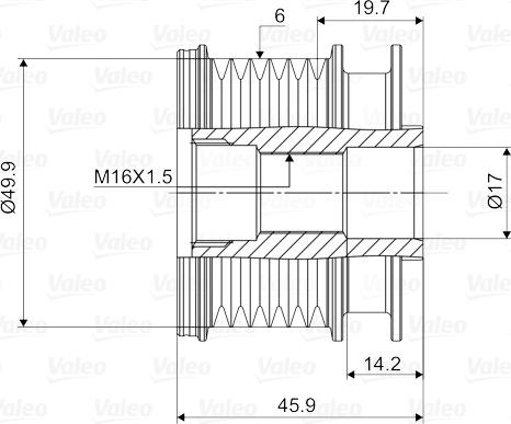 Valeo 588031 - Remskiva, generator xdelar.se