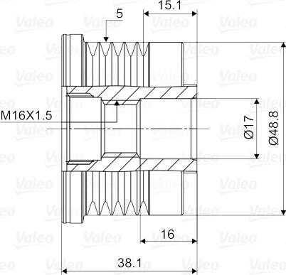 Valeo 588038 - Remskiva, generator xdelar.se