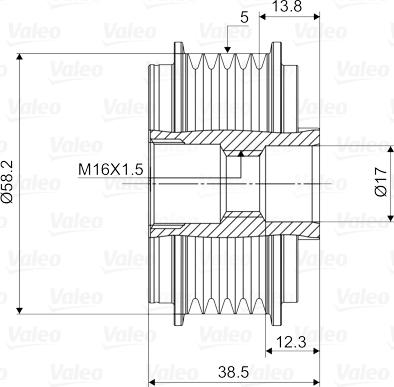 Valeo 588037 - Remskiva, generator xdelar.se