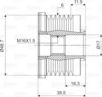 Valeo 588029 - Remskiva, generator xdelar.se