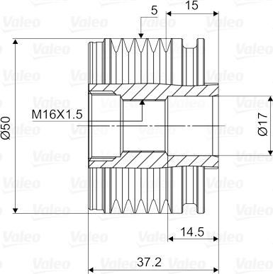 Valeo 588025 - Remskiva, generator xdelar.se