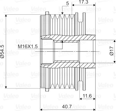 Valeo 588026 - Remskiva, generator xdelar.se