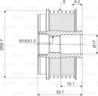 Valeo 588021 - Remskiva, generator xdelar.se