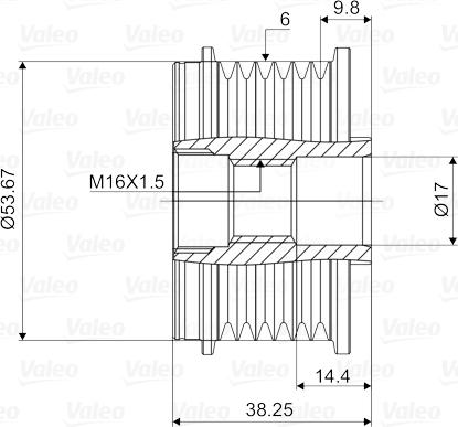 Valeo 588028 - Remskiva, generator xdelar.se