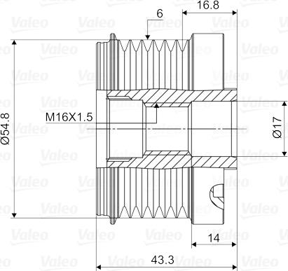 Valeo 588023 - Remskiva, generator xdelar.se