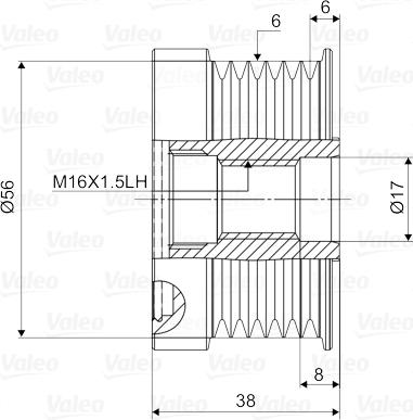 Valeo 588022 - Remskiva, generator xdelar.se