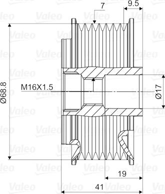 Valeo 588075 - Remskiva, generator xdelar.se