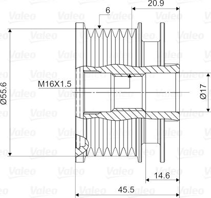 Valeo 588071 - Remskiva, generator xdelar.se