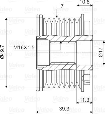 Valeo 588072 - Remskiva, generator xdelar.se