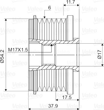 Valeo 588110 - Remskiva, generator xdelar.se