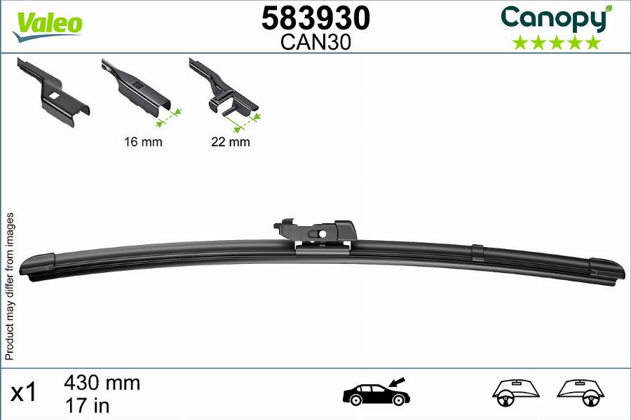 Valeo 583930 - Torkarblad xdelar.se