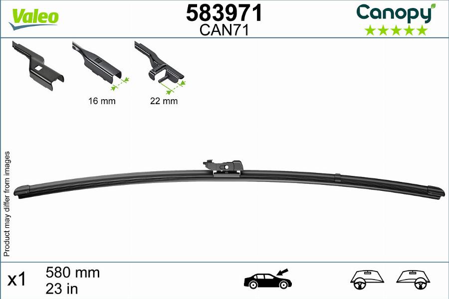 Valeo 583971 - Torkarblad xdelar.se