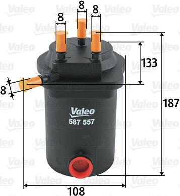 Valeo 587557 - Bränslefilter xdelar.se