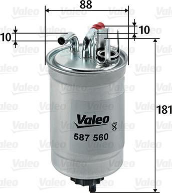 Valeo 587560 - Bränslefilter xdelar.se