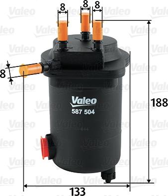 Valeo 587504 - Bränslefilter xdelar.se