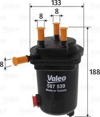 Valeo 587539 - Bränslefilter xdelar.se