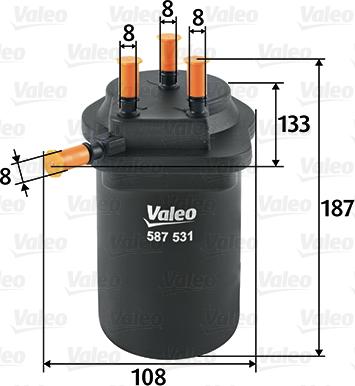 Valeo 587531 - Bränslefilter xdelar.se