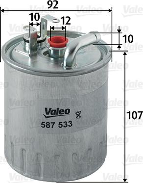 Valeo 587533 - Bränslefilter xdelar.se