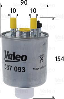 Valeo 587093 - Bränslefilter xdelar.se