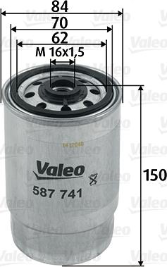 Valeo 587741 - Bränslefilter xdelar.se