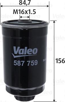 Valeo 587759 - Bränslefilter xdelar.se