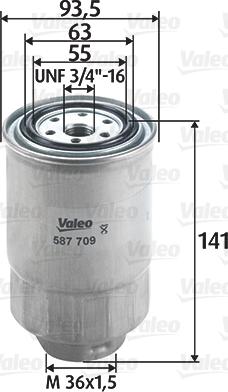 Valeo 587709 - Bränslefilter xdelar.se