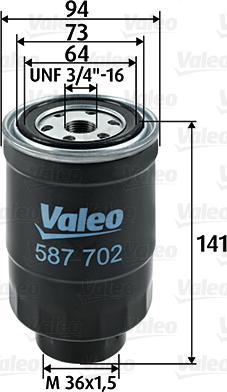 Valeo 587702 - Bränslefilter xdelar.se