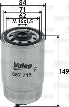 Valeo 587715 - Bränslefilter xdelar.se