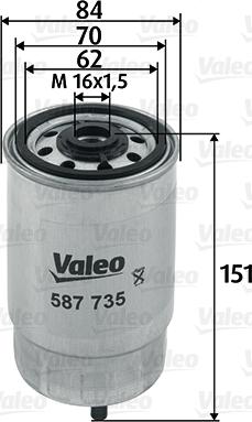 Valeo 587735 - Bränslefilter xdelar.se