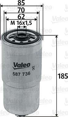 Valeo 587736 - Bränslefilter xdelar.se