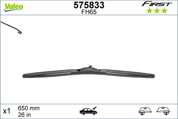 Valeo 575833 - Torkarblad xdelar.se