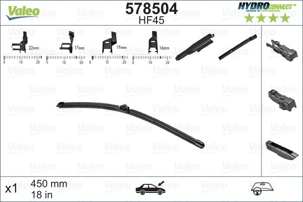 Valeo 578504 - Torkarblad xdelar.se