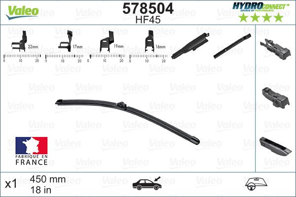 Valeo 578504 - Torkarblad xdelar.se