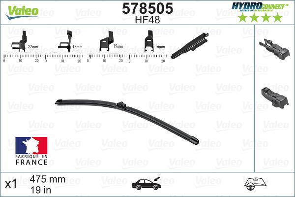 Valeo 578505 - Torkarblad xdelar.se