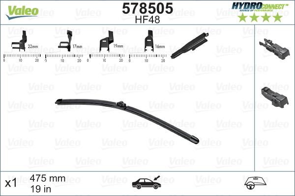 Valeo 578505 - Torkarblad xdelar.se