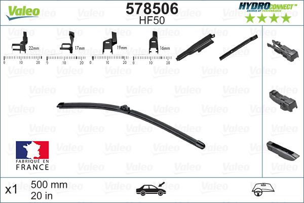 Valeo 578506 - Torkarblad xdelar.se