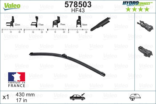 Valeo 578503 - Torkarblad xdelar.se