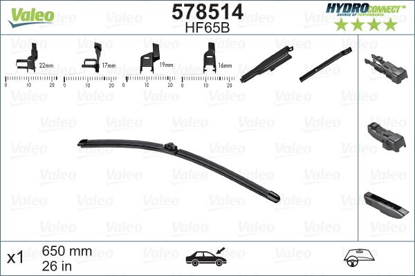 Valeo 578514 - Torkarblad xdelar.se